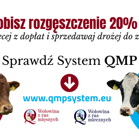Ekoschemat „Dobrostan zwierząt” Dodatkowe pieniądze dla hodowców z QMP – tylko do 15 maja!