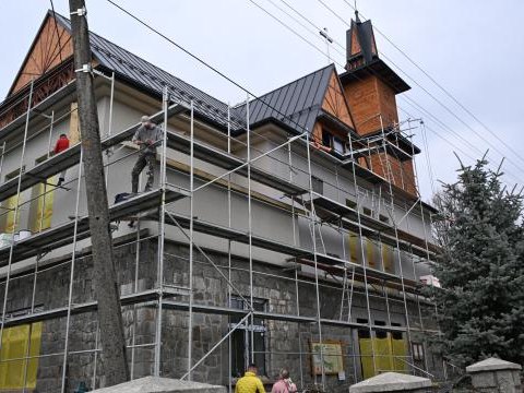 Postęp prac przy budowie żłobka w Kluszkowcach