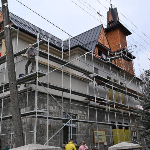 Postęp prac przy budowie żłobka w Kluszkowcach