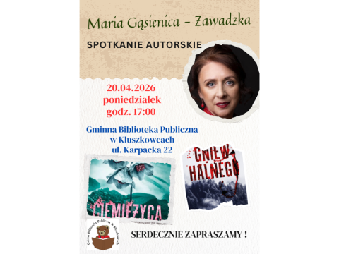 Spotkanie autorskie z Marią Gąsienicą-Zawadzką