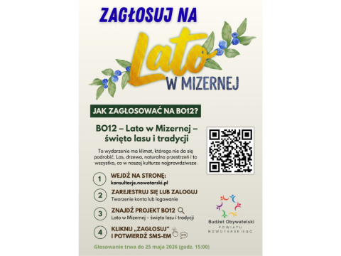 „Lato w Mizernej – święto lasu i tradycji” – właśnie trwa głosowanie w ramach Budżetu Obywatelskiego Powiatu Nowotarskiego