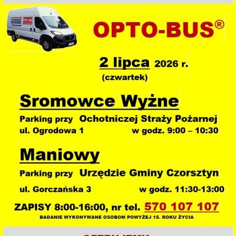 Bezpłatne badanie wzroku w Sromowcach Wyżnych i Maniowach