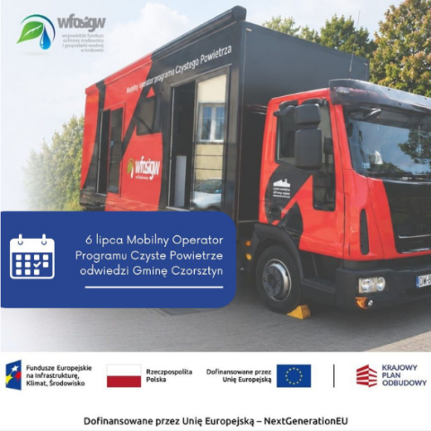 6 lipca Mobilny Operator Programu Czyste Powietrze odwiedzi Gminę Czorsztyn
