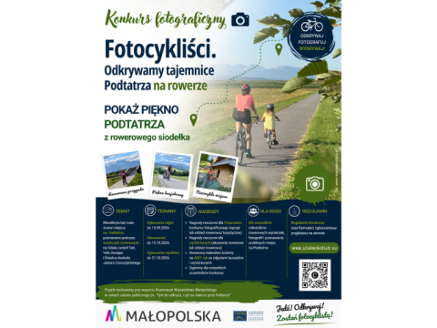 Konkurs fotograficzny „Fotocykliści. Poznajemy tajemnice Podtatrza na rowerze”