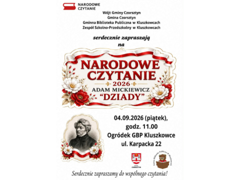 Narodowe Czytanie 2026 – spotkajmy się z literaturą!