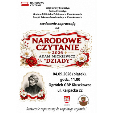 Narodowe Czytanie 2026 – spotkajmy się z literaturą!