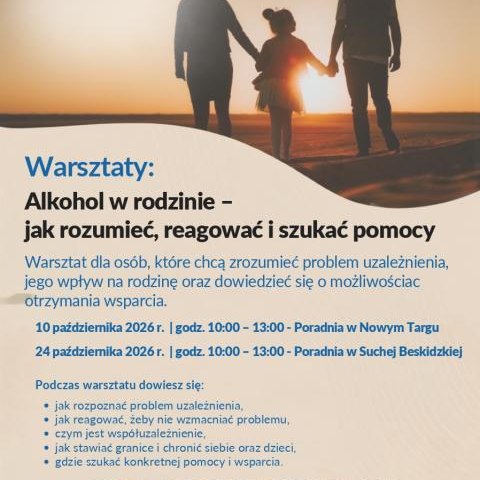 Warsztaty: Alkohol w rodzinie – jak rozumieć, reagować i szukać pomocy