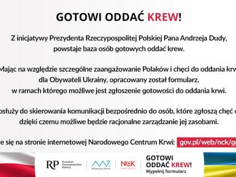 Gotowi oddać krew! – ruszyła baza krwiodawców