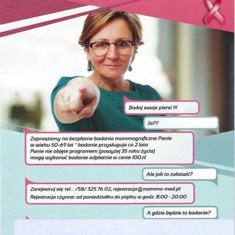 Bezpłatne badanie mammograficzne