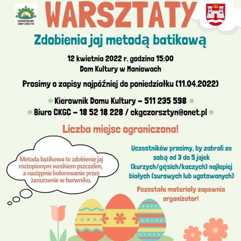 Warsztaty zdobienia jaj metodą batikową