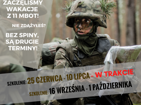 Powołanie na wakacje w 11 Małopolskiej Brygadzie Obrony Terytorialnej